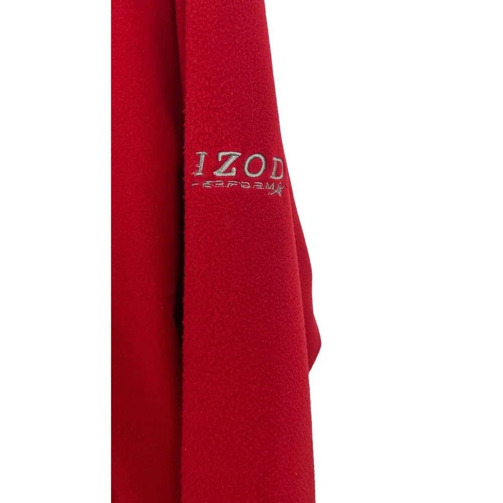 IZOD Red 1/4 Zip Fleece Pullover Sweatshirt Men Size XL - Picture 4 of 8